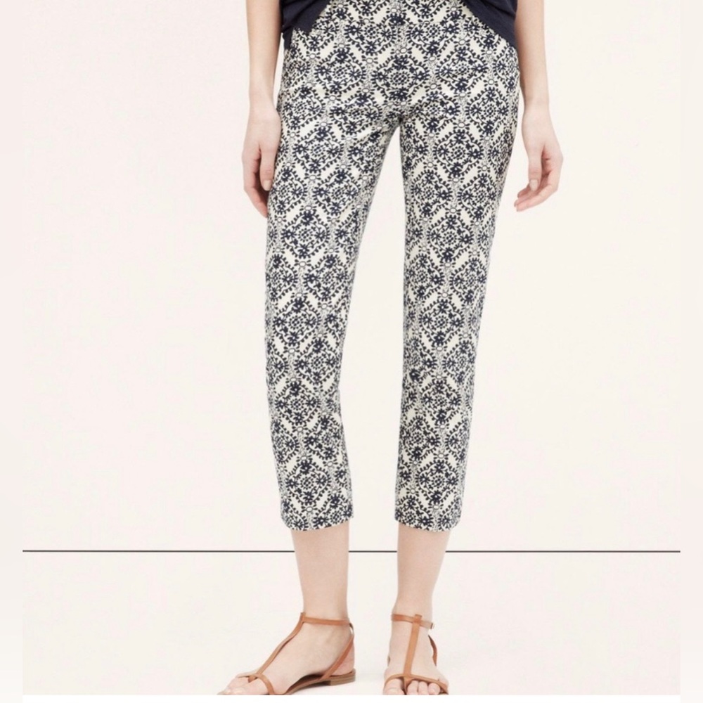 LOFT Floral Pattern Julie Capris